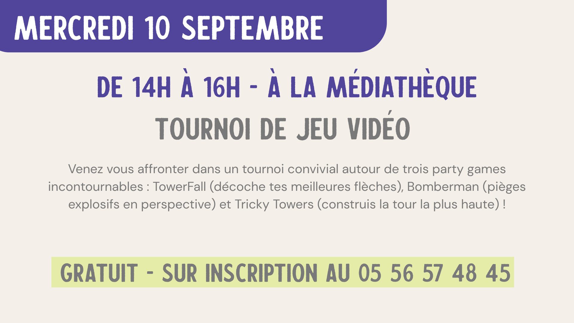 5 Tournoi de jeux vidéo 9 25